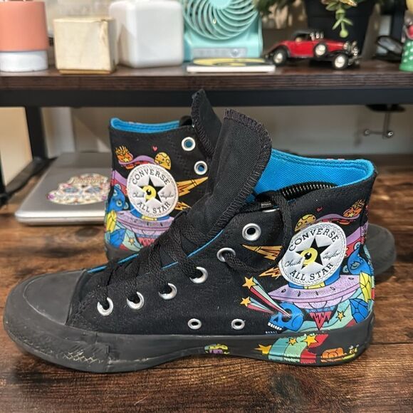 Converse Chuck Taylor All Star Hi Notebook Sneaker - Black size 6.5 - Picture 7 of 9